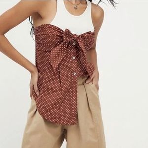 Free People Polka Dot Tube Top